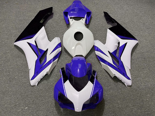 2004-2005 Blanc Bleu Foncé & Noir Brillant Honda CBR1000RR Carénage Moto 2004-2005 Blanc Bleu Foncé & Noir Brillant Honda CBR1000RR Carénage Moto
