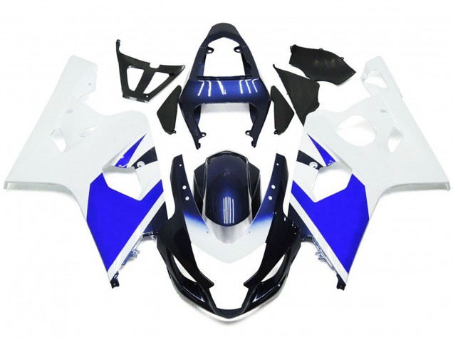 2004-2005 Blanc & Bleu Vif Suzuki GSXR 600-750 Carénage Moto 2004-2005 Blanc & Bleu Vif Suzuki GSXR 600-750 Carénage Moto
