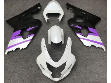 2004-2005 Blanc Mat & Violet Suzuki GSXR 600-750 Carénage Moto