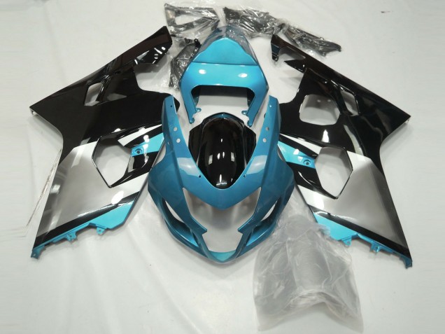 2004-2005 Bleu Clair Argent & Noir Suzuki GSXR 600-750 Carénage Moto