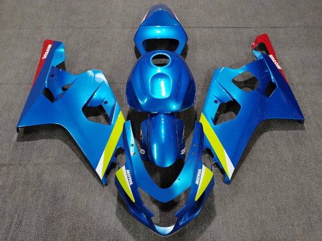 2004-2005 Bleu Perle Jaune Suzuki GSXR 600-750 Carénage Moto