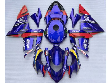 2004-2005 Bleu & Rouge Trickstar Kawasaki ZX10R Carénage Moto