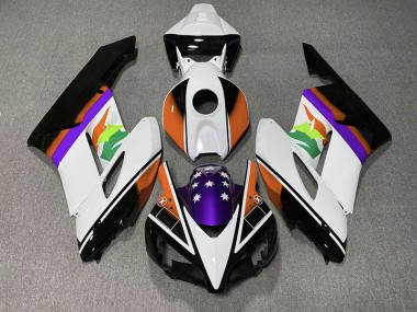 2004-2005 Drapeau Orange & Violet Honda CBR1000RR Carénage Moto