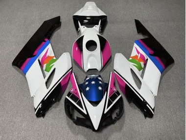 2004-2005 Drapeau Rose & Bleu Honda CBR1000RR Carénage Moto