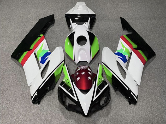 2004-2005 Drapeau Vert & Rouge Honda CBR1000RR Carénage Moto 2004-2005 Drapeau Vert & Rouge Honda CBR1000RR Carénage Moto