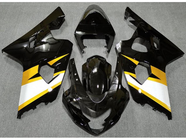 2004-2005 Noir Brillant & Jaune Suzuki GSXR 600-750 Carénage Moto 2004-2005 Noir Brillant & Jaune Suzuki GSXR 600-750 Carénage Moto