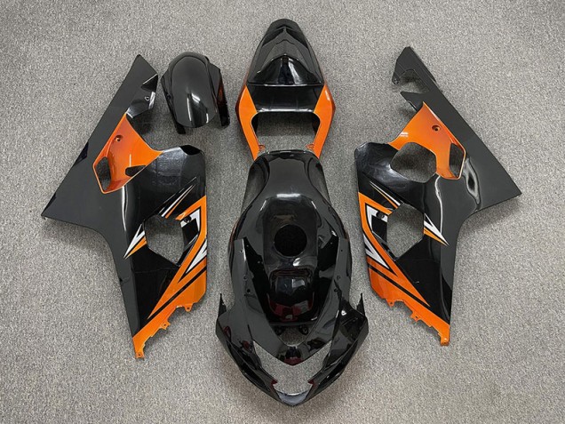 2004-2005 Noir Brillant & Orange Suzuki GSXR 600-750 Carénage Moto