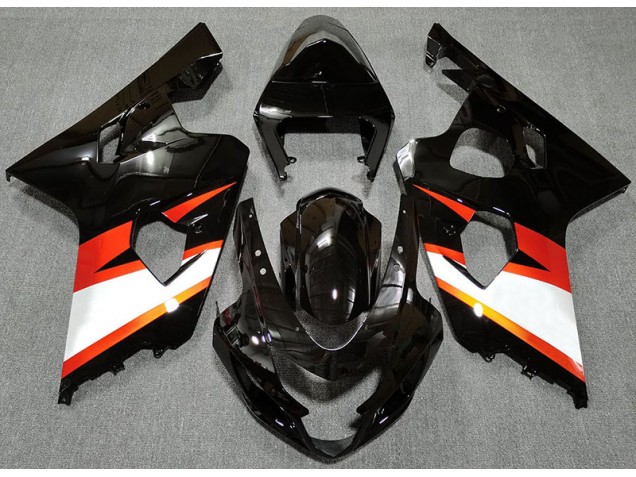 2004-2005 Noir Brillant & Orange Suzuki GSXR 600-750 Carénage Moto