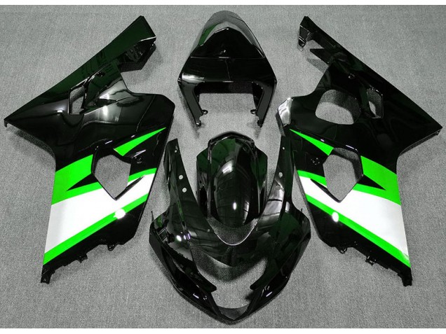 2004-2005 Noir Brillant & Vert Suzuki GSXR 600-750 Carénage Moto 2004-2005 Noir Brillant & Vert Suzuki GSXR 600-750 Carénage Moto