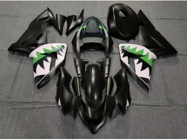 2004-2005 Noir Mat & Vert Kawasaki ZX10R Carénage Moto