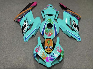 2004-2005 Requin Turquoise Honda CBR1000RR Carénage Moto