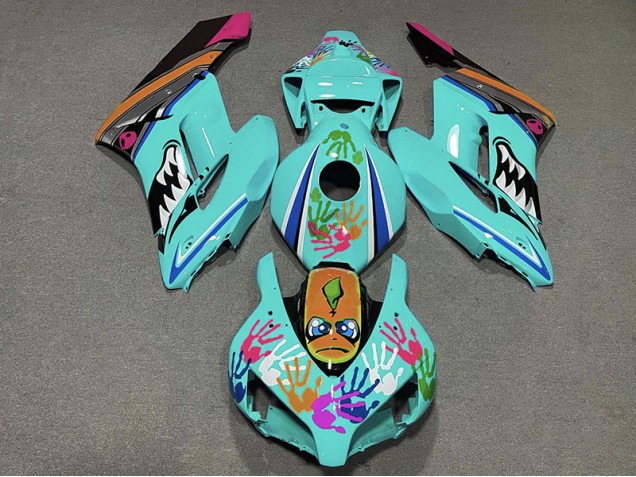 2004-2005 Requin Turquoise Honda CBR1000RR Carénage Moto 2004-2005 Requin Turquoise Honda CBR1000RR Carénage Moto