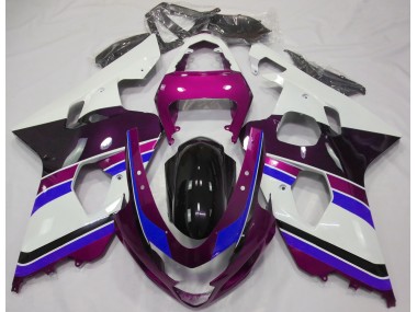 2004-2005 Rose Brillant & Bleu Suzuki GSXR 600-750 Carénage Moto