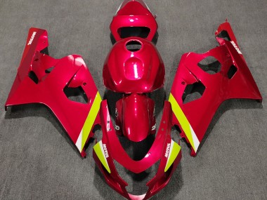 2004-2005 Rouge Brillant Suzuki GSXR 600-750 Carénage Moto