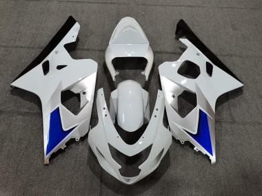 2004-2005 Style Bleu Blanc & Argent Suzuki GSXR 600-750 Carénage Moto