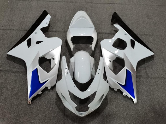 2004-2005 Style Bleu Blanc & Argent Suzuki GSXR 600-750 Carénage Moto 2004-2005 Style Bleu Blanc & Argent Suzuki GSXR 600-750 Carénage Moto
