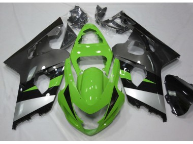2004-2005 Vert & Argent Suzuki GSXR 600-750 Carénage Moto