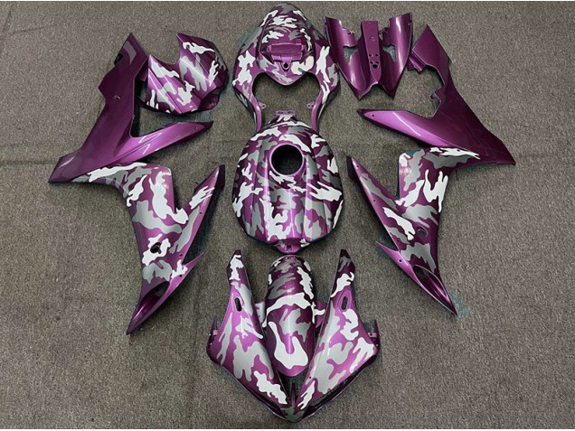 2004-2006 Magenta Foncé Camouflage Yamaha R1 Carénage Moto 2004-2006 Magenta Foncé Camouflage Yamaha R1 Carénage Moto