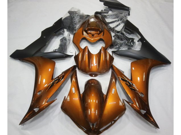 2004-2006 Orange Brillant & Noir Yamaha R1 Carénage Moto
