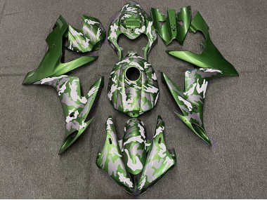 2004-2006 Vert Foncé Camouflage Yamaha R1 Carénage Moto