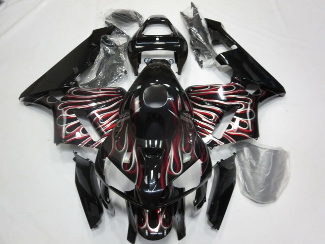 2005-2006 Argento E Rosso Fiamma Honda CBR600RR Carénage Moto 2005-2006 Argento E Rosso Fiamma Honda CBR600RR Carénage Moto