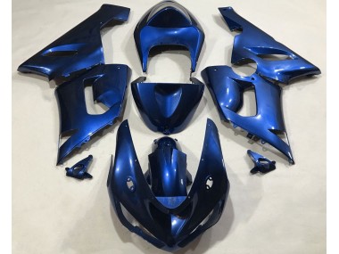 2005-2006 Bleu Métallisé Kawasaki ZX6R Carénage Moto