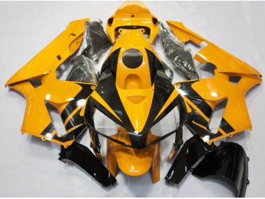 2005-2006 Design Orange Vif & Noir Brillant Honda CBR600RR Carénage Moto