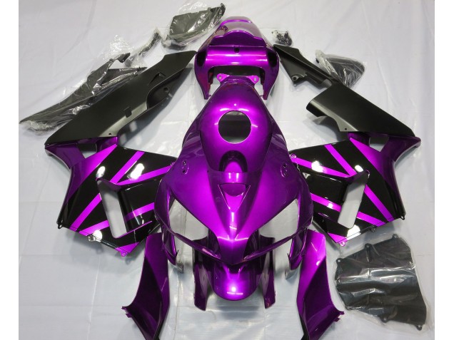 2005-2006 Design Violet & Noir Brillant Honda CBR600RR Carénage Moto 2005-2006 Design Violet & Noir Brillant Honda CBR600RR Carénage Moto
