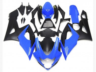 2005-2006 Inférieurs Bleu Brillant Clair & Noir Mat Suzuki GSXR 1000 Carénage Moto