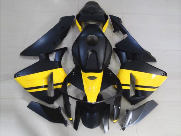 2005-2006 Noir Mat & Jaune Brillant Honda CBR600RR Carénage Moto 2005-2006 Noir Mat & Jaune Brillant Honda CBR600RR Carénage Moto