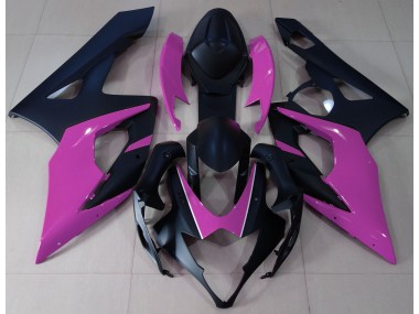 2005-2006 Noir Mat & Rose Suzuki GSXR 1000 Carénage Moto