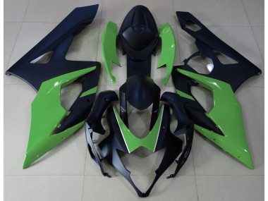 2005-2006 Noir Mat & Vert Suzuki GSXR 1000 Carénage Moto