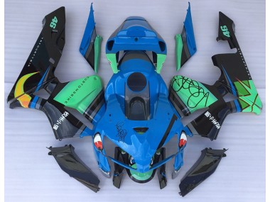 2005-2006 Requin Bleu & Vert Honda CBR600RR Carénage Moto
