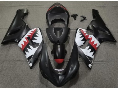 2005-2006 Requin Noir Mat Kawasaki ZX6R Carénage Moto