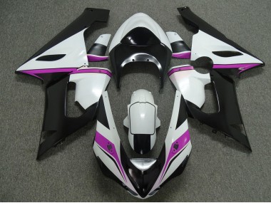 2005-2006 Rose Blanc & Noir Kawasaki ZX6R Carénage Moto