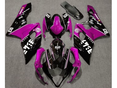 2005-2006 Rose Brillant & Noir Personnalisé Suzuki GSXR 1000 Carénage Moto