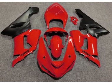 2005-2006 Rouge Brillant Kawasaki ZX6R Carénage Moto