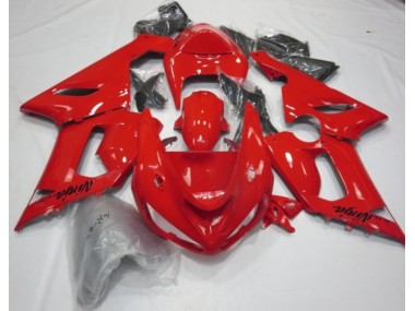 2005-2006 Rouge Brillant Kawasaki ZX6R Carénage Moto