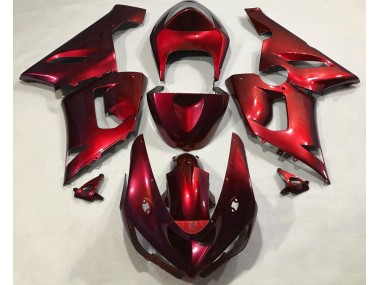 2005-2006 Rouge Métallisé Kawasaki ZX6R Carénage Moto