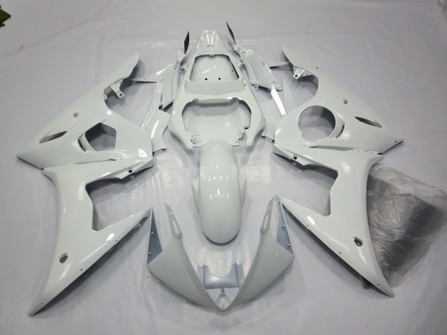 2005 Blanc Brillant Yamaha R6 Carénage Moto 2005 Blanc Brillant Yamaha R6 Carénage Moto
