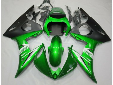 2005 Vert Brillant & Blanc Yamaha R6 Carénage Moto