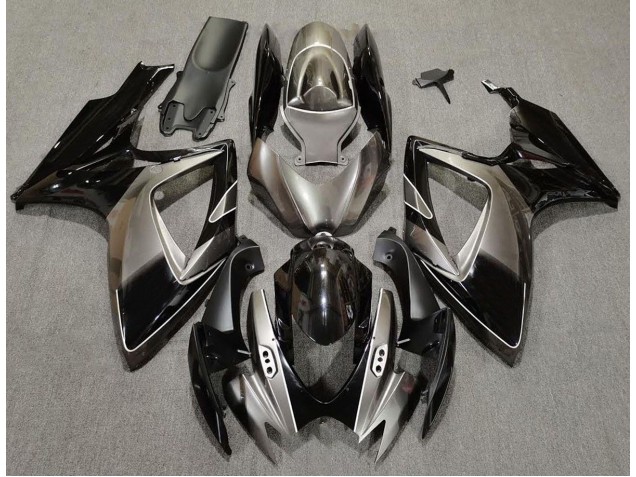 2006-2007 Argent Foncé & Noir Suzuki GSXR 600-750 Carénage Moto 2006-2007 Argent Foncé & Noir Suzuki GSXR 600-750 Carénage Moto