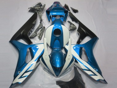 2006-2007 Blanc Brillant & Bleu Honda CBR1000RR Carénage Moto
