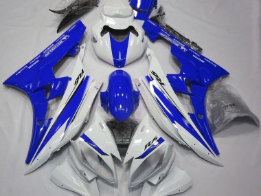 2006-2007 Blanc Brillant & Bleu Yamaha R6 Carénage Moto