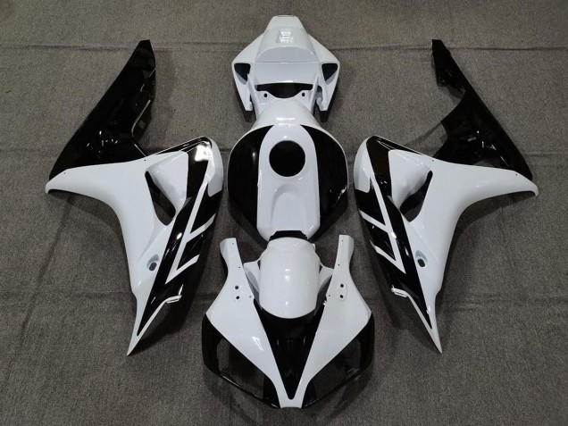 2006-2007 Blanc Brillant & Noir Honda CBR1000RR Carénage Moto
