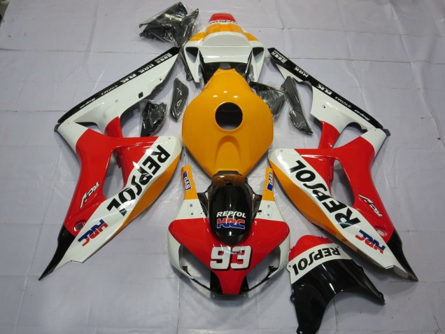 2006-2007 Blanc Orange Clair Repsol Honda CBR1000RR Carénage Moto
