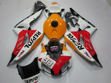 2006-2007 Blanc Repsol 93 Honda CBR1000RR Carénage Moto