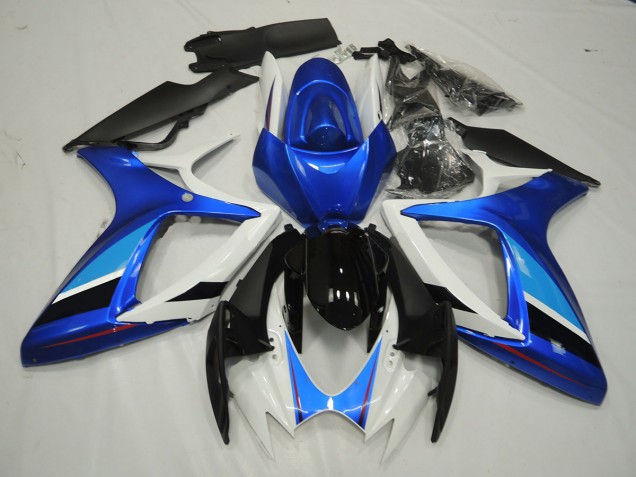 2006-2007 Bleu & Blanc Suzuki GSXR 600-750 Carénage Moto
