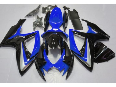 2006-2007 Bleu Brillant Débadgé Suzuki GSXR 600-750 Carénage Moto