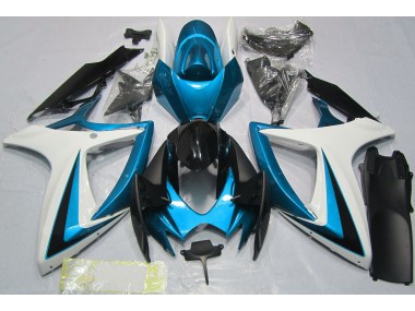 2006-2007 Bleu Clair & Blanc Suzuki GSXR 600-750 Carénage Moto